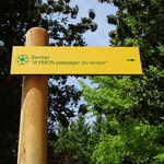 © sentier-aymonpassagerdutemps-aixlesbainsrivieradesalpes-panneau - Mairie Le Bourget-du-Lac JF Simon